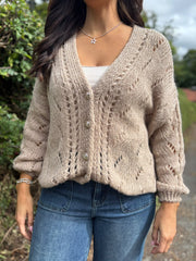Biscuit Chunky Knit Cardi Gail