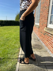 Black Bubble Cotton Trouser Set Jasmine