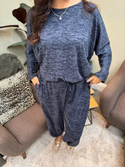 Navy Marl Soft Lounge Set Kennedy