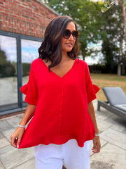 Red Bubble Cotton Top Kimberly