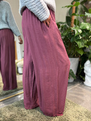 Wine Tina Trousers