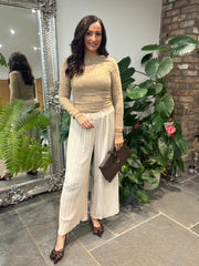 Camel Floral Lace Top Kelly