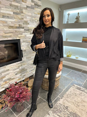 Black Pinstripe Jacket Geri