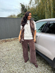 Stone Textured Flower Knit Claire