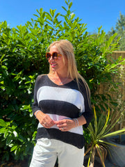 Black Striped Knit Rita