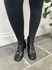 Black Chain Link Boots