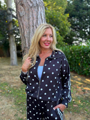 Black Polka Dot Tracksuit Darla