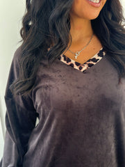 Chocolate Velour Leisure Set