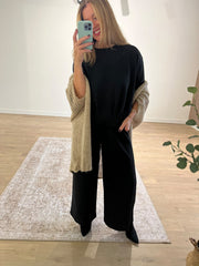Black Gathered Hem Two Piece Marielle