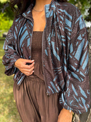 Chocolate Shimmer Patterned Jacket Sadie