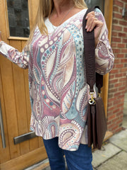 Wine Soft Touch Aboriginal Knit Ava