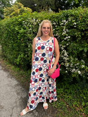 Multicolour Abstract Circle Print Dress Verity