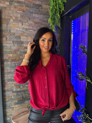 Red Diamante Blouse Judy