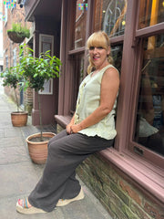 Lemon Button Detail Vest Top Veronica