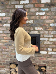 Gold Metallic Gradient Knit Devon