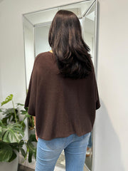 Chocolate Reverse Seam Round Neck Diana