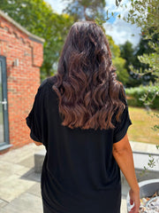 Black Shimmer Tee Aubrey