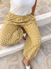 Mustard Gingham Trousers Blake