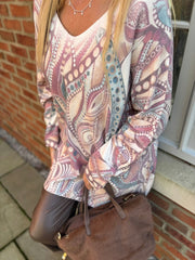 Wine Soft Touch Aboriginal Knit Ava