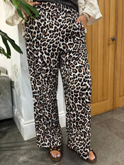 Leopard Seam Front Trousers