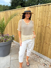 Gold Shimmer Loose Knit Giana