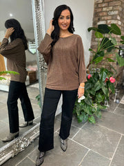 Gold Batwing Shimmer Top Darcie