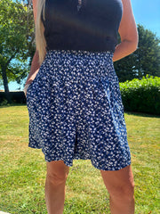 Navy Ditsy Floral Shorts Lyra