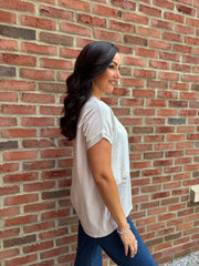 Stone Asymmetric Panel Flower Top Adele