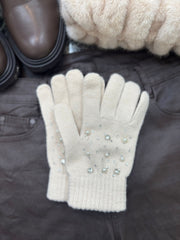 Stone Embellished Gloves