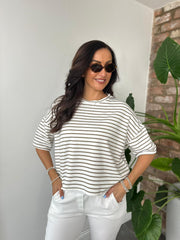 Mocha Stripe Top Katie