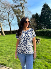 Navy Leopard Tee Reese