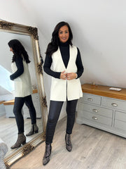 Antique Cream Single Button Waistcoat Kylie