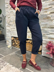 Navy Frill Pocket Trousers Sasha