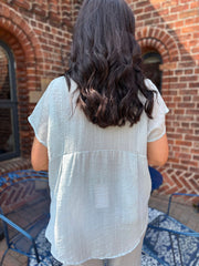 Blue Embellished Blouse Danica