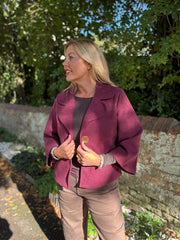 Wine Gold Buttoned Jacket Vanessa