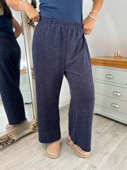 Navy Knitted Top and Trouser Set Evie