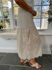 Stone Broderie Skirt Jolie