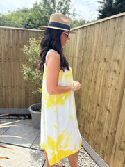 Yellow Tie Dye Dress Krystal