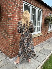 Teal Diamond Shimmer Dress Freya