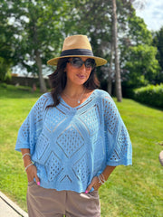 Blue Diamond Knit Matilda