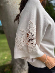 Stone Floral Lace Knit Joanne