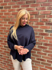 Navy Hooded Sweat Top Ada