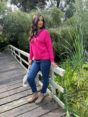 Lipstick Open Collar Jumper Rhea