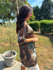 Emerald Green Leaf Knit Dress Delilah