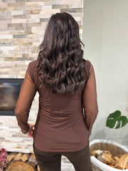 Chocolate Mesh Top Sofia