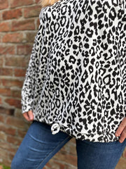 Black Leopard Super Soft Sweat Top Lisa