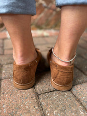 Tan Faux Suede Boat Shoes