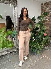 Camel Knitted Trousers Chloe