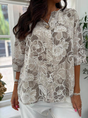 Stone Flower Pattern Top Mercy
