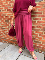 Wine Hareem Trousers Libby